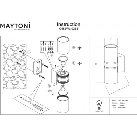 Kinkiet Bowery II Maytoni | Elegancki design i trwałość