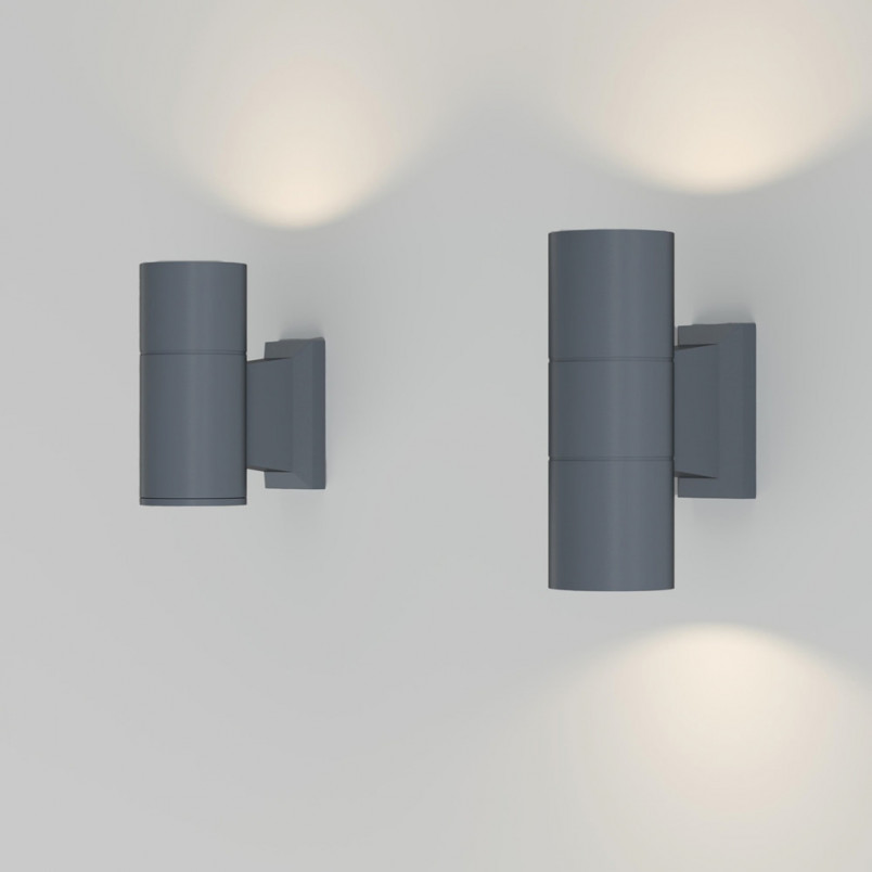 Kinkiet elewacyjny Bowery Maytoni | Szary, nowoczesny design