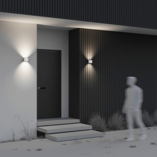 Kinkiet elewacyjny Fulton Round LED Maytoni | Biały, 3000K