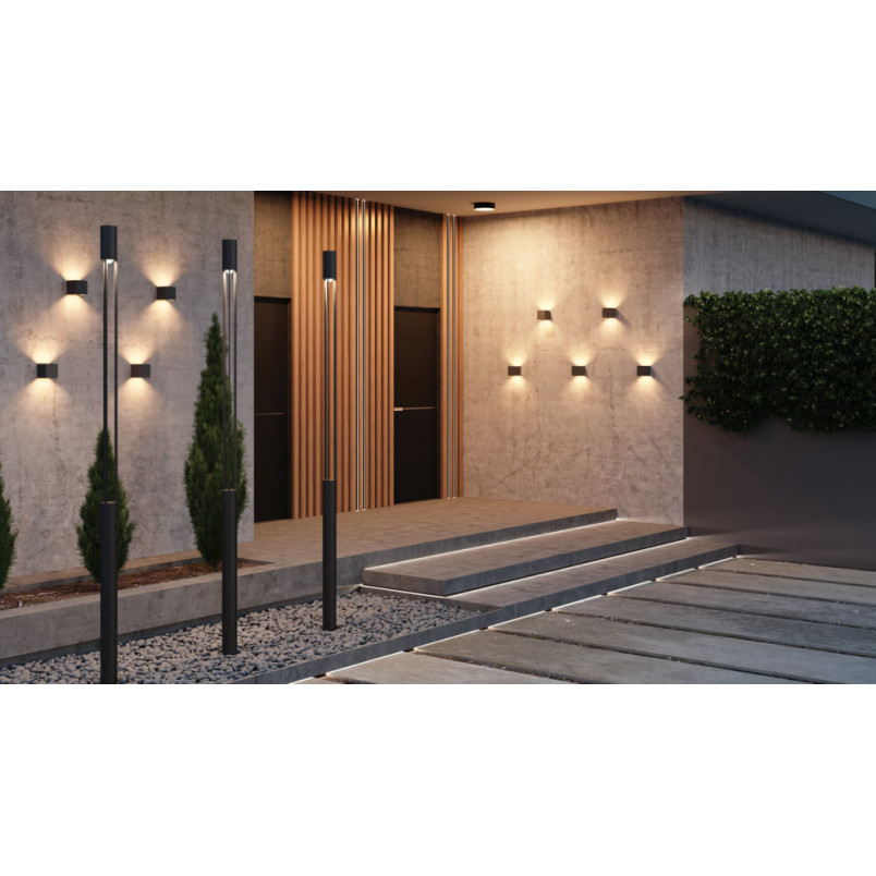 Kinkiet elewacyjny Fulton Round LED Maytoni | Czarny