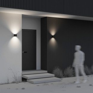 Kinkiet elewacyjny Fulton Round LED Maytoni | Czarny