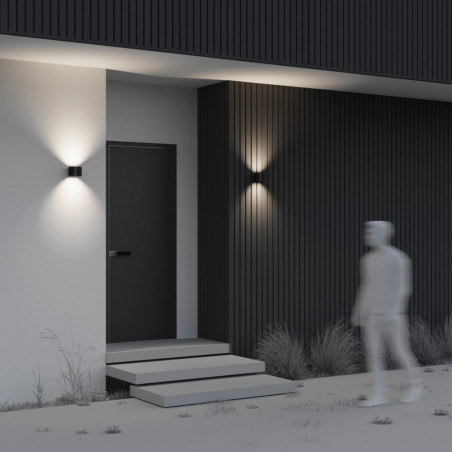 Kinkiet elewacyjny Fulton Round LED Maytoni | Czarny