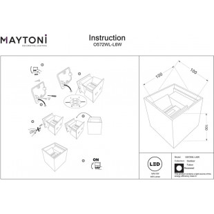 Kinkiet elewacyjny LED Fulton Square - Maytoni | Biały