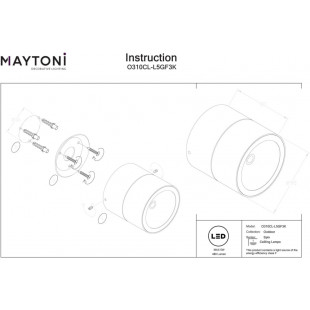 Lampa spot zewnętrzna Spin LED Maytoni | Ogród w nowoczesnym stylu