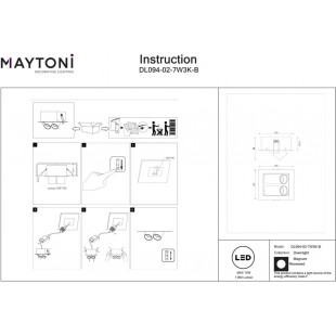 Reflektor sufitowy LED Maytoni Magnum II - Czarny
