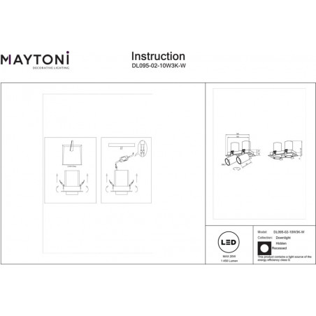 Reflektor sufitowy LED Hidden II biały Maytoni | Sklep z oświetleniem