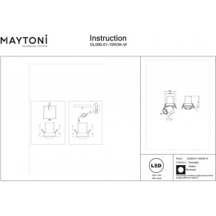 Reflektor sufitowy LED biały Maytoni - EAN: 5902620692834