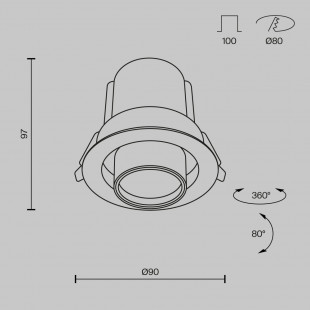 Reflektor sufitowy LED biały Maytoni - EAN: 5902620692834