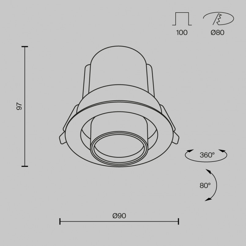 Reflektor sufitowy LED biały Maytoni - EAN: 5902620692834