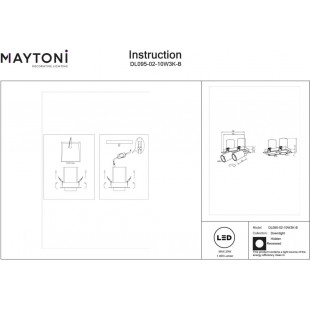 Reflektor sufitowy LED Hidden II czarny - Maytoni | Sklep
