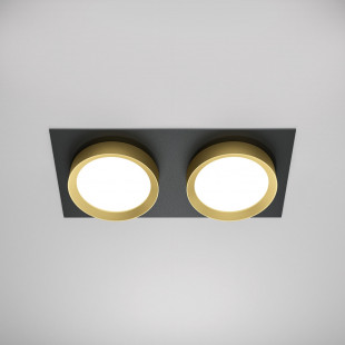 Lampa Hoop Maytoni: Spot 2-punktowy, Czarno-Złoty | Sklep