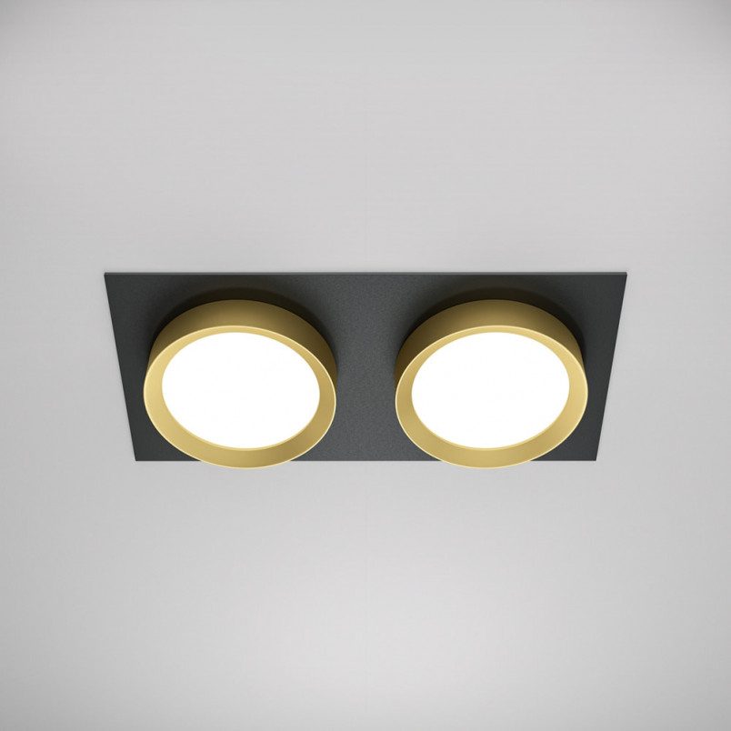 Lampa Hoop Maytoni: Spot 2-punktowy, Czarno-Złoty | Sklep