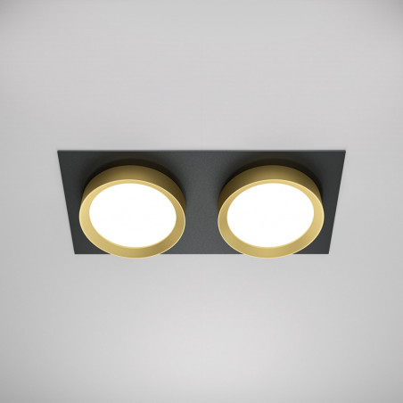 Lampa Hoop Maytoni: Spot 2-punktowy, Czarno-Złoty | Sklep