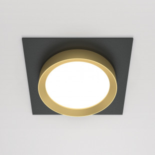 Lampa podtynkowa Hoop Maytoni: Elegancki design, czarno-złoty akcent