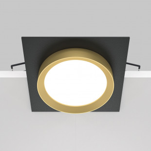 Lampa podtynkowa Hoop Maytoni: Elegancki design, czarno-złoty akcent