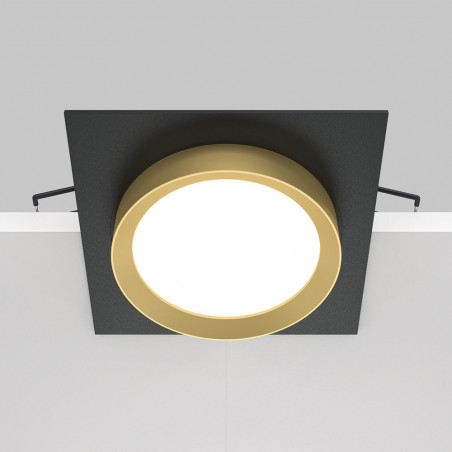 Lampa podtynkowa Hoop Maytoni: Elegancki design, czarno-złoty akcent