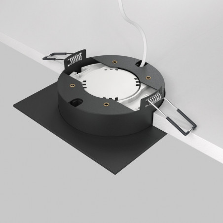 Lampa podtynkowa Hoop Maytoni: Elegancki design, czarno-złoty akcent