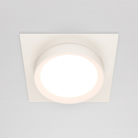Lampa podtynkowa Hoop biała Maytoni | Downlight kwadratowy