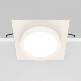 Lampa podtynkowa Hoop biała Maytoni | Downlight kwadratowy