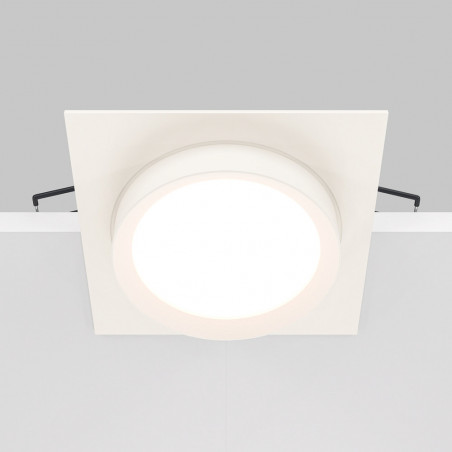 Lampa podtynkowa Hoop biała Maytoni | Downlight kwadratowy