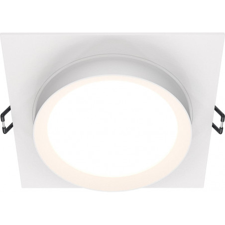 Lampa podtynkowa Hoop biała Maytoni | Downlight kwadratowy