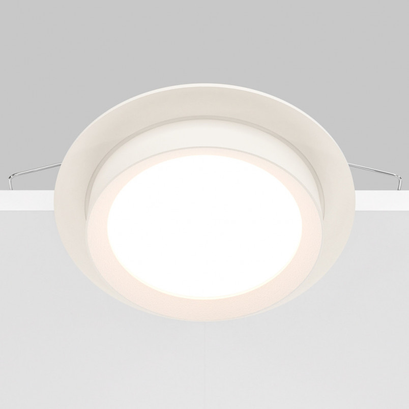 Lampa Hoop Maytoni - Elegancki downlight wpuszczany, biały