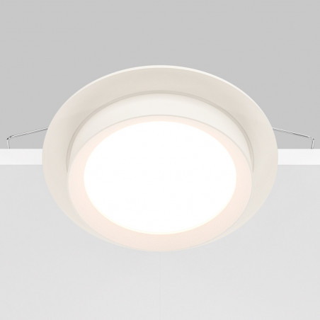 Lampa Hoop Maytoni - Elegancki downlight wpuszczany, biały