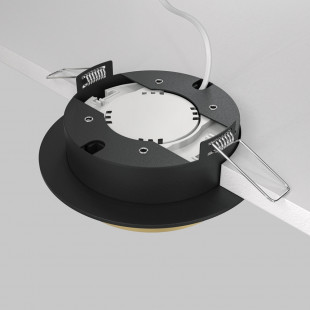 Lampa Hoop Maytoni: Elegancki spot podtynkowe czarno-złoty | Światło