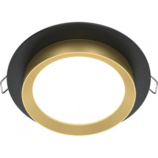 Lampa Hoop Maytoni: Elegancki spot podtynkowe czarno-złoty | Światło