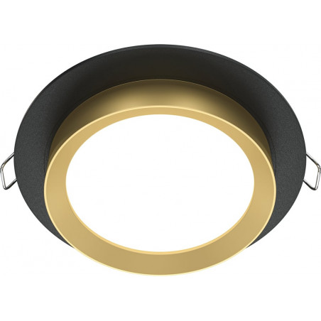 Lampa Hoop Maytoni: Elegancki spot podtynkowe czarno-złoty | Światło