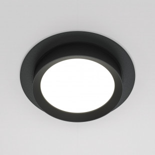 Lampa podtynkowa Hoop Maytoni | Okrągły spot czarny 11cm