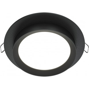 Lampa podtynkowa Hoop Maytoni | Okrągły spot czarny 11cm