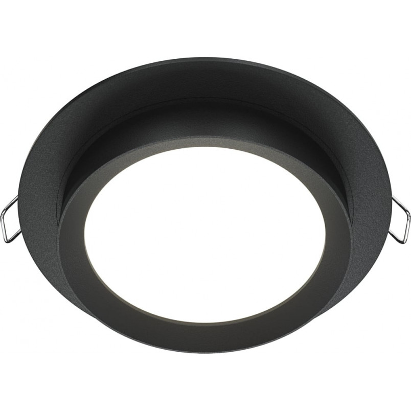 Lampa podtynkowa Hoop Maytoni | Okrągły spot czarny 11cm