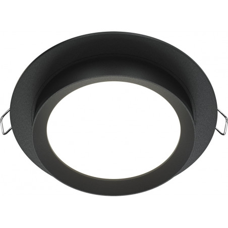Lampa podtynkowa Hoop Maytoni | Okrągły spot czarny 11cm