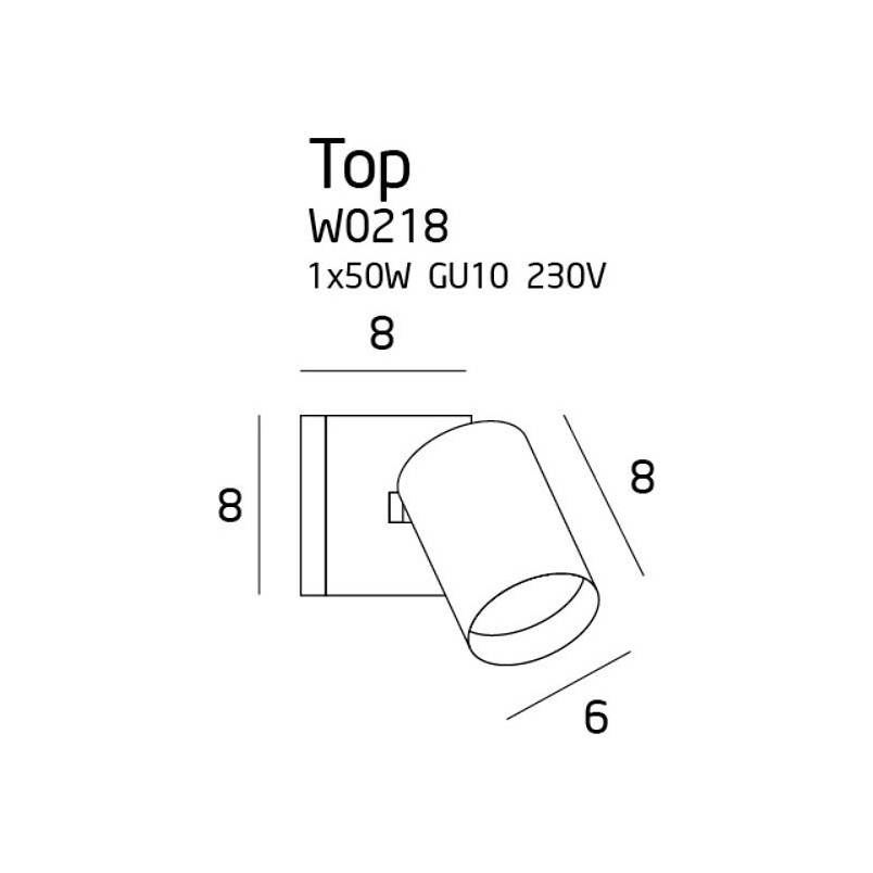 Kinkiet minimalistyczny biały Top | MaxLight - Oświetlenie
