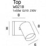 Kinkiet minimalistyczny biały Top | MaxLight - Oświetlenie