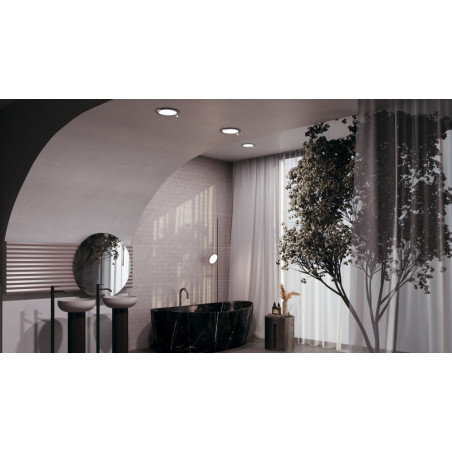 Lampa Stockton LED biała Maytoni - Downlight do łazienki IP44
