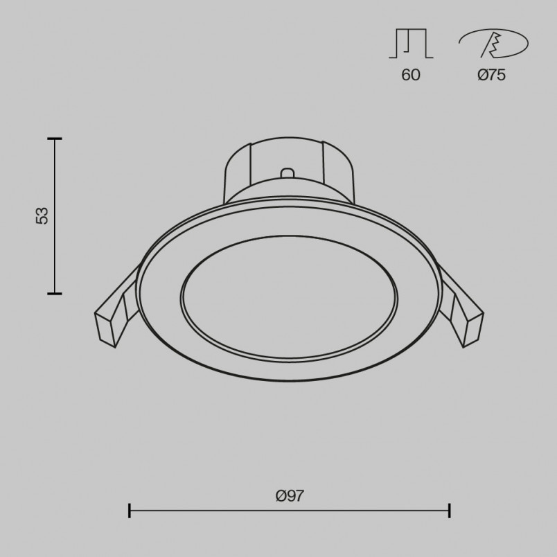 Lampa Stockton LED Maytoni: Biała, Podtynkowa, IP44 - Kup Teraz!