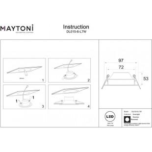 Lampa Stockton LED Maytoni: Biała, Podtynkowa, IP44 - Kup Teraz!