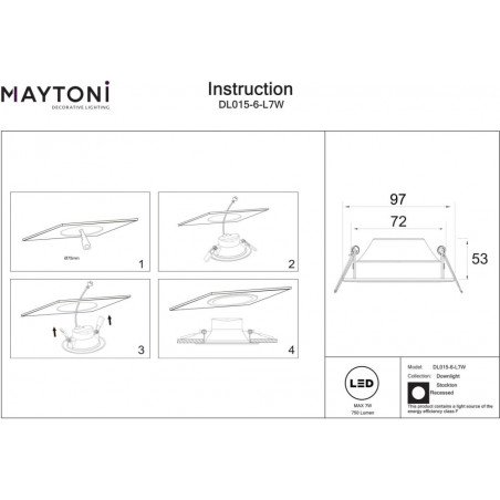 Lampa Stockton LED Maytoni: Biała, Podtynkowa, IP44 - Kup Teraz!