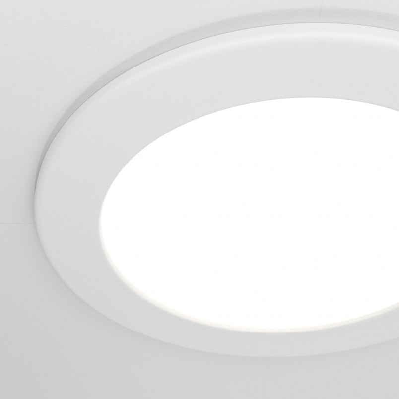 Lampa Stockton LED biała Maytoni - Downlight do łazni IP44