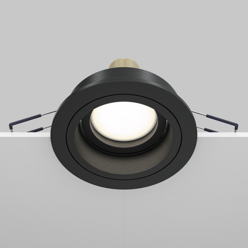 Lampa podtynkowa Atom II Maytoni - czarna, spot GU10