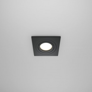Lampa podtynkowa Maytoni Atom - Czarna, Kwadratowa, GU10