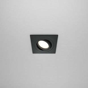 Lampa podtynkowa Maytoni Atom - Czarna, Kwadratowa, GU10