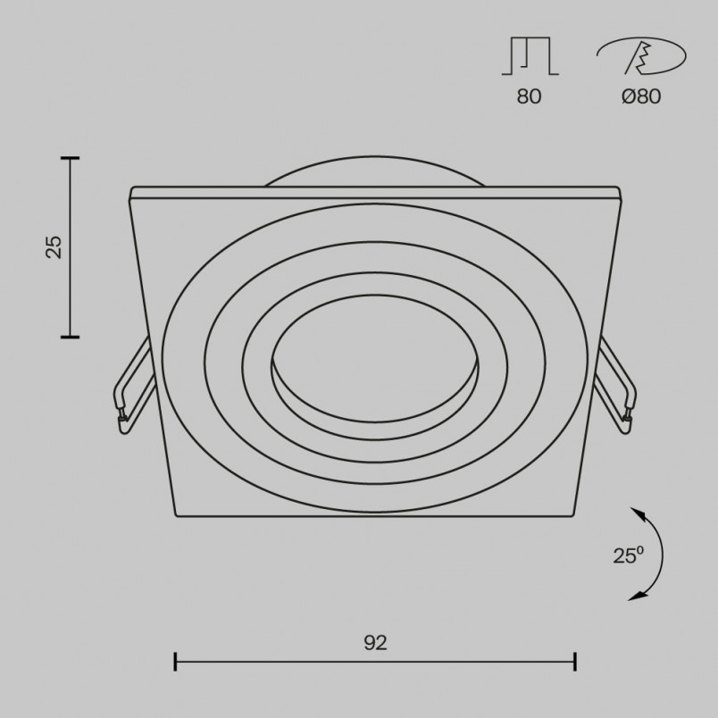 Lampa podtynkowa Atom Maytoni - nowoczesny design |