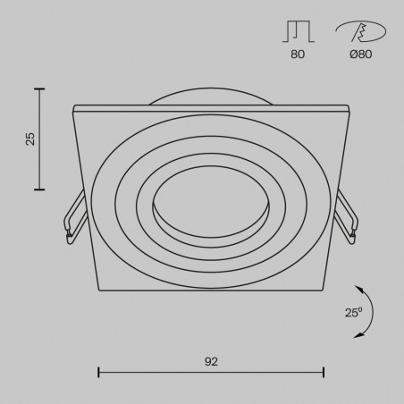 Lampa podtynkowa Atom Maytoni - nowoczesny design |
