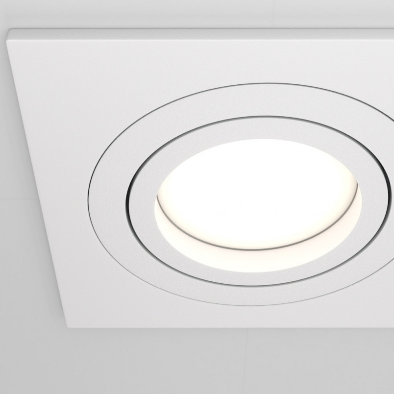 Lampa podtynkowa Atom 2xGU10 biała Maytoni | Sklep z oświetleniem