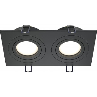 Lampa podtynkowa Atom Maytoni 2 spoty - Czarna, Metal