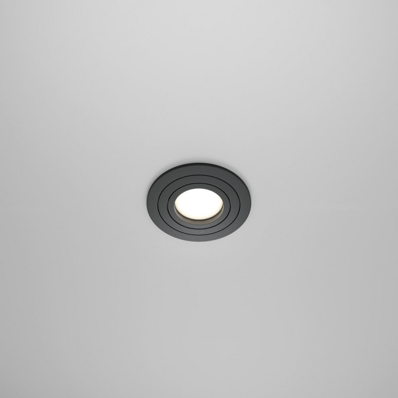 Lampa podtynkowa Atom Maytoni - czarny spot GU10 | Sklep