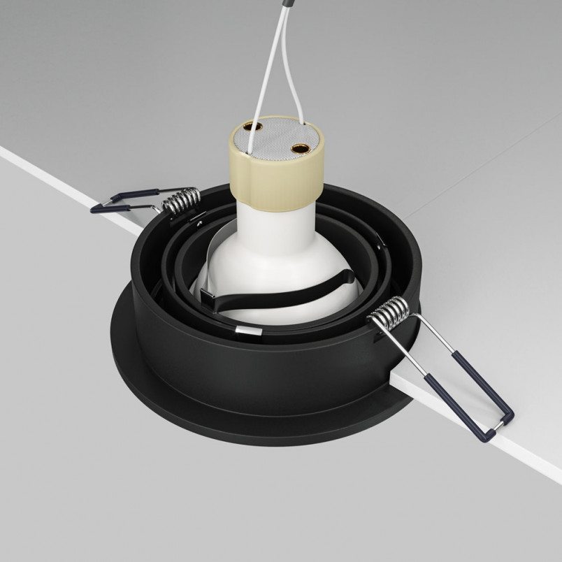 Lampa podtynkowa Atom Maytoni - czarny spot GU10 | Sklep